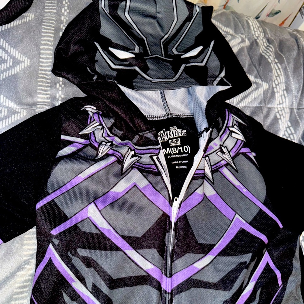Marvel Black Panther Onesie Pajama, size 8/10